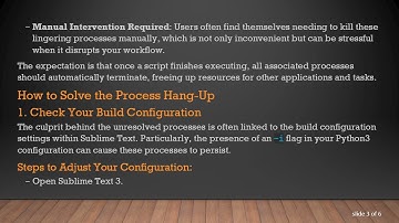 Resolving the Sublime Text 3 Process Hang-Up: Free Your Memory!