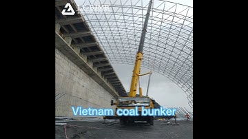 Vietnam long span space frame coal storage bunker install