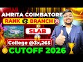 Amrita Rank vs Branch | Amrita Engineering College Coimbatore Cutoff 2026 🔥 | AEEE Rank vs Branch