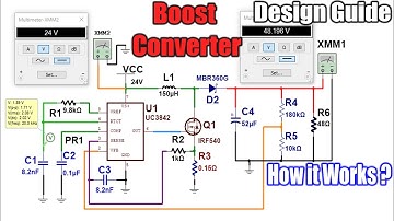 Boost Converter | How it Works | Design Calculations and  Simulation on Multisim Simulink