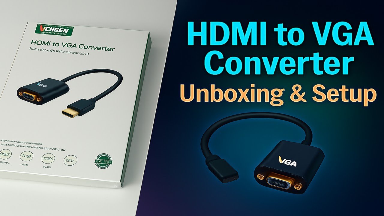How to Use HDMI to VGA Converter | Unboxing & Easy Connection