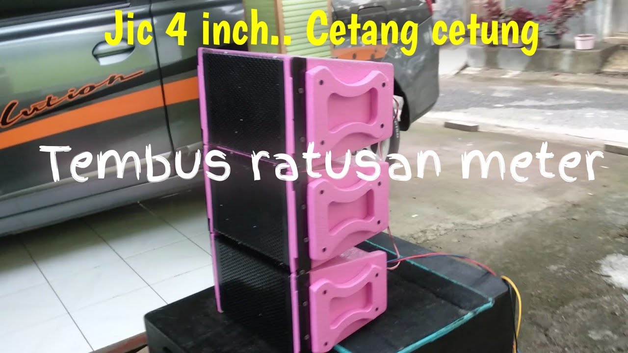 Tes line Array, pakai speaker jic 4 inch LA04025.