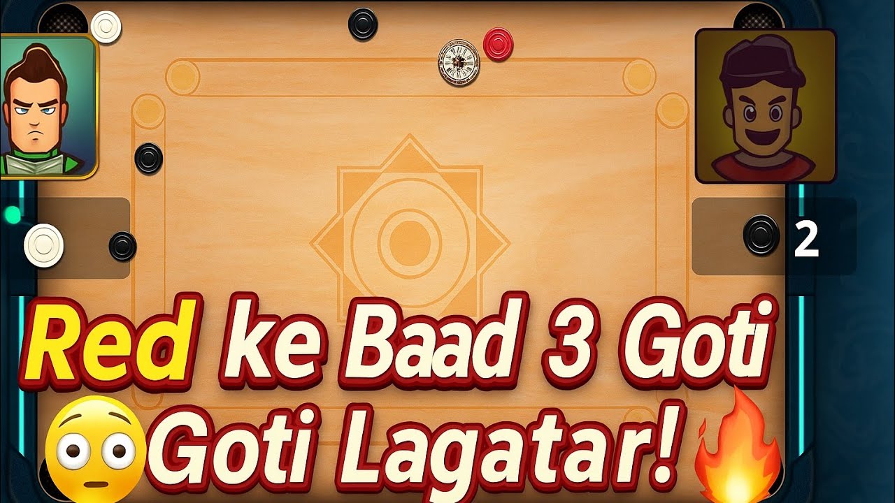 Red Ke Baad 3 Goti Lagatar! 😱 WinZO Carrom Epic Gameplay | Official Guddu