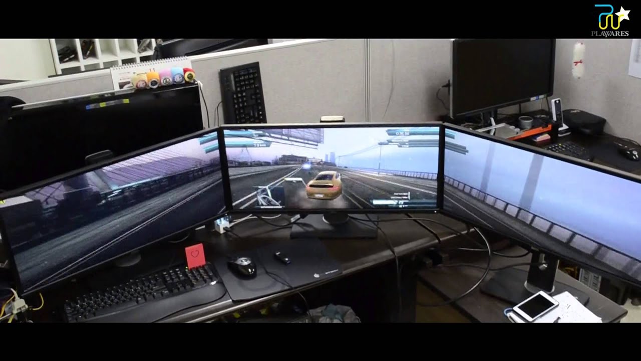 DELL UltraSharp U2913WM Triple Moniter - YouTube