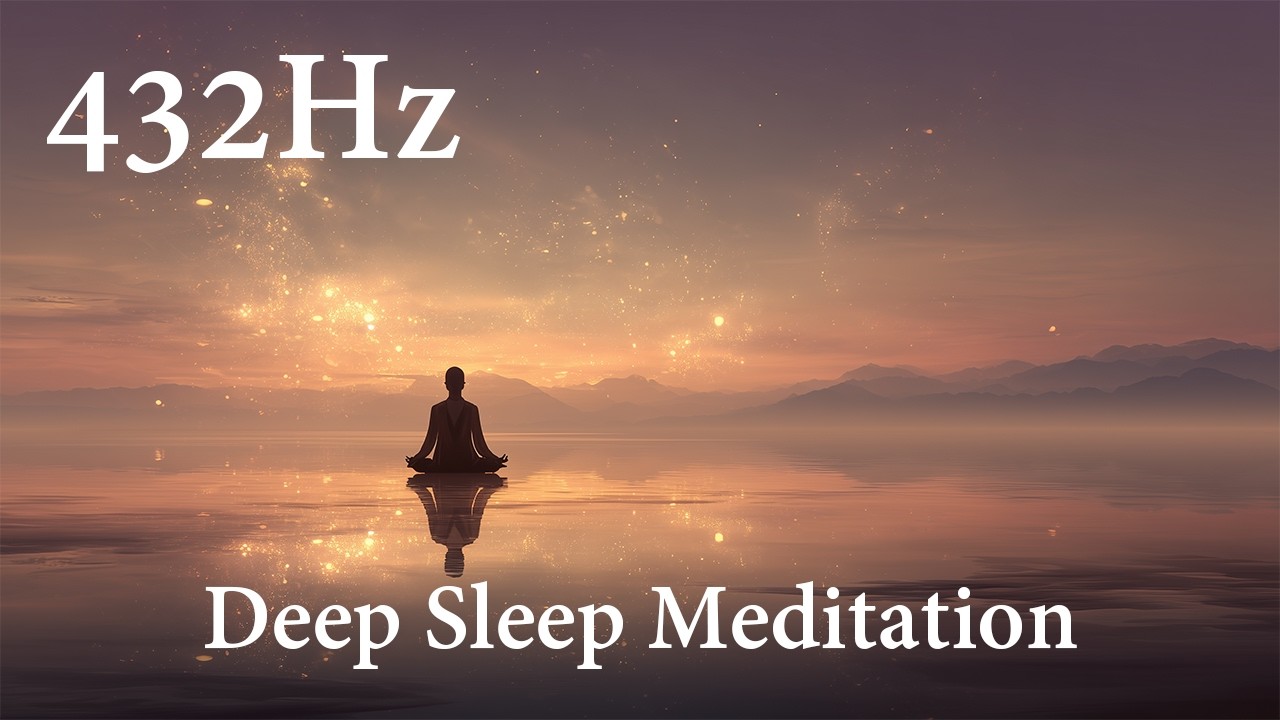 432Hz | Moon Temple Resonance | Deep Sleep Meditation | Screen Turns Black After 10 Minutes
