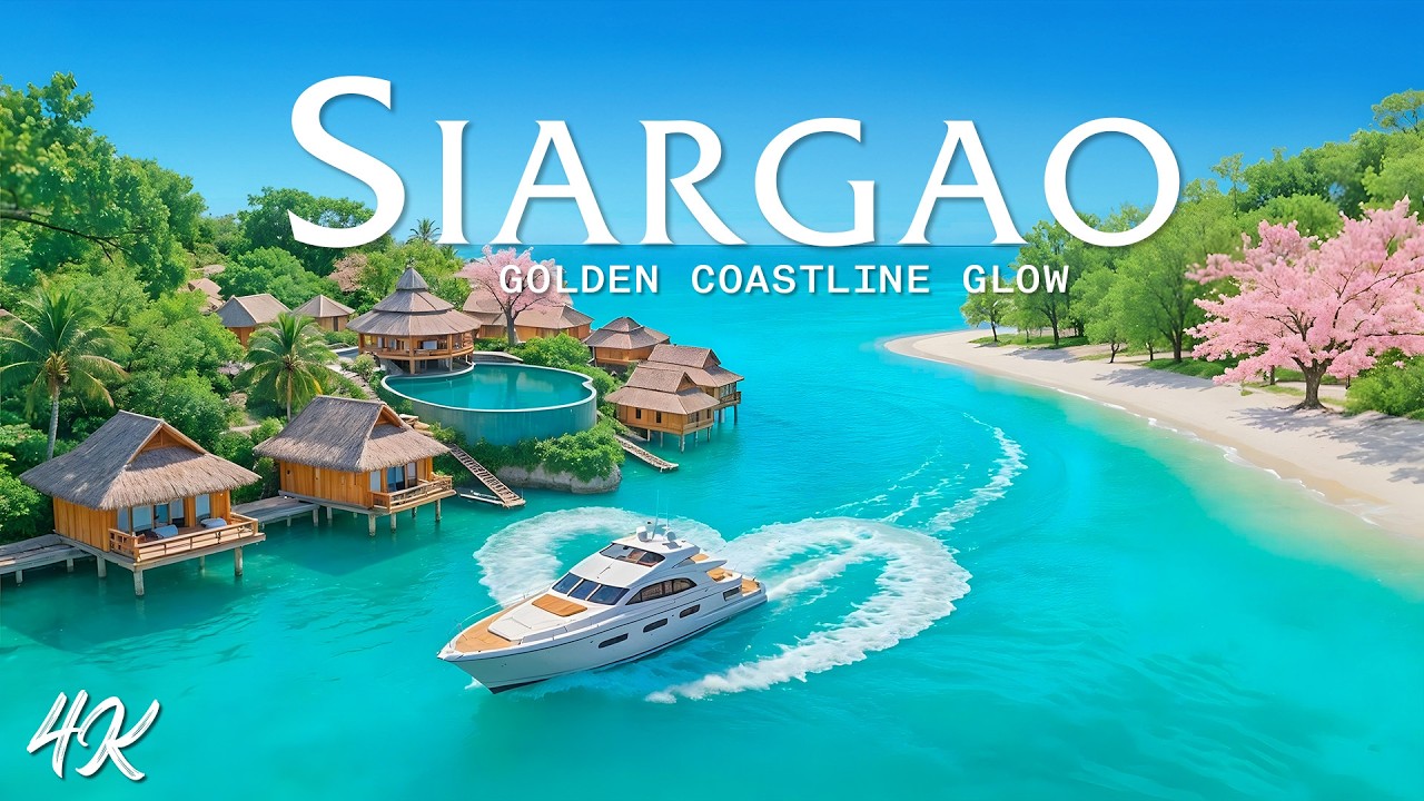 [4K] Siargao 2026 🇵🇭 Tropical Island Paradise & Turquoise Surf Coastlines with Deep House Chill