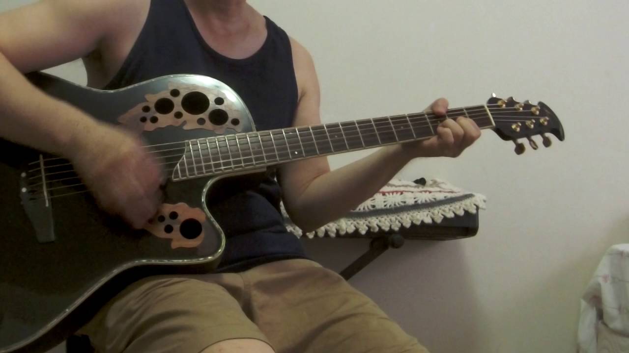 Ovation Celebrity CC 44 Acoustic Electric Guitar Black Demo "All My Loving"