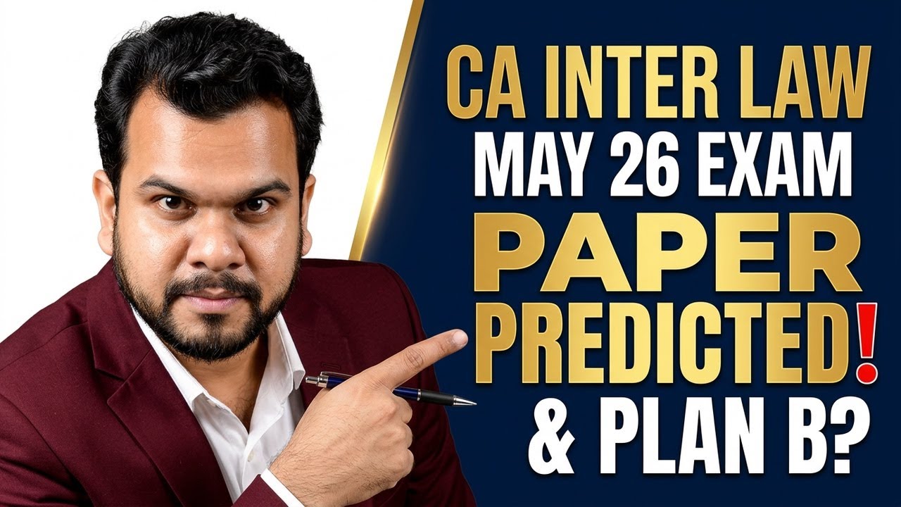 Law Paper Prediction & Plan B Strategy | CA Inter Most Important ...