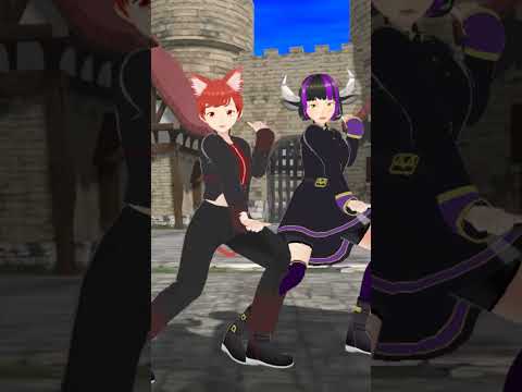 【#VRMLiveViewer】おでんとナツが CATCH CATCH をカラクリってみた #YENA # CATCH CATCH  #shorts　#Vtuber　#みやび舎