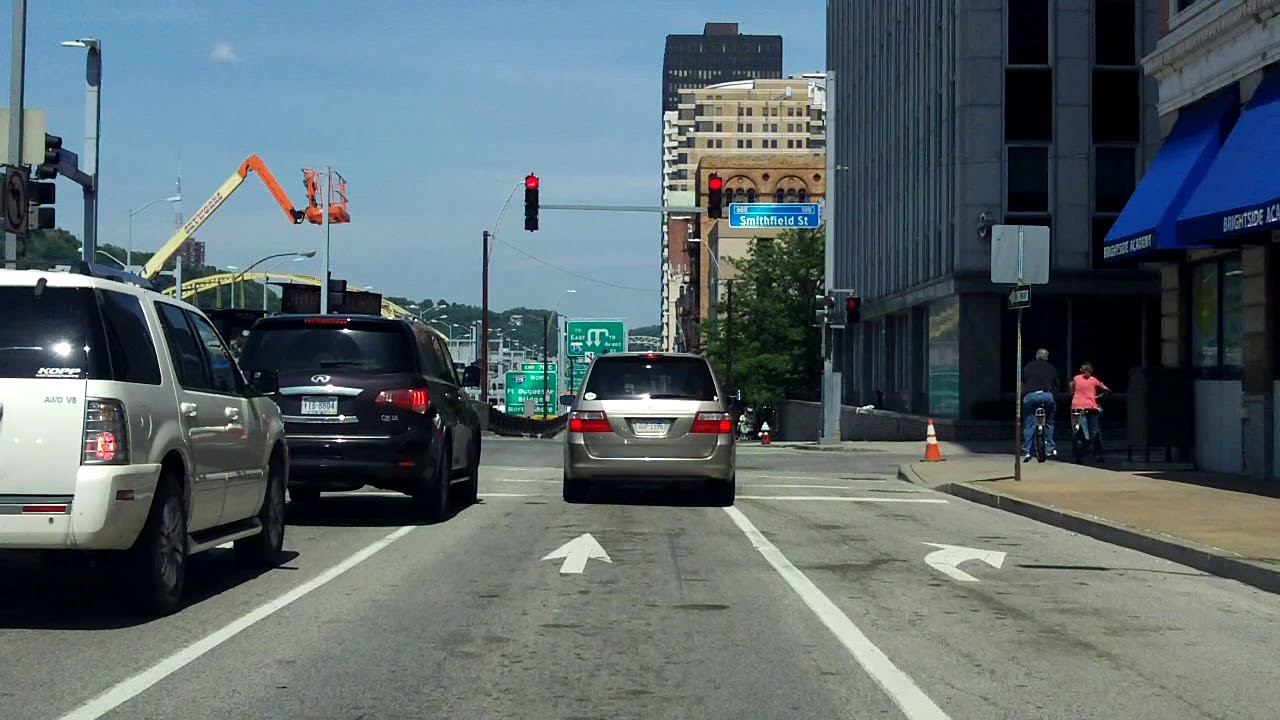 Driving through Downtown Pittsburgh, PA northbound YouTube