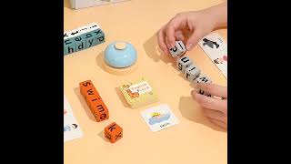 Children's English spelling and word game, interactive educational wooden toy for English alphabet l