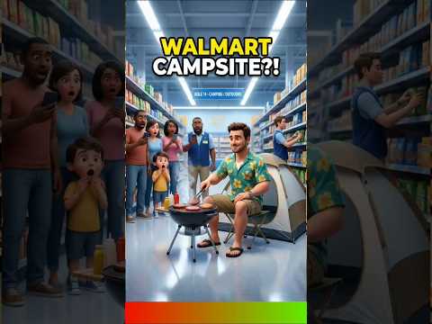 Florida Man Built A Campsite Inside Walmart #floridaman #usachaos #funnyshorts #walmart #shorts
