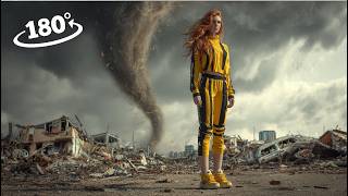 VR 180 TORNADO &amp; TSUNAMI CITY DESTRUCTION - Interactive Survival
