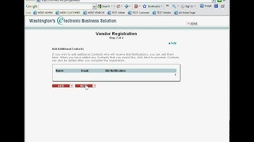 WEBS Vendor Registration - Step 2