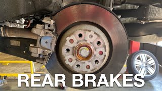 How to replace rear pads and rotors on a VW Volkswagen Atlas
