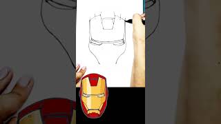 Dibujar la Mascara de Iron Man #dibujoscreativos #dibujo #dibujosfaciles #dibujospasoapaso #drawing