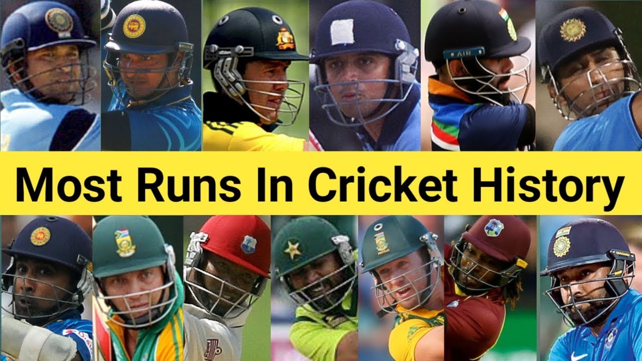 Most Runs In Cricket History. Top 50 Batsman in #cricket #aagamesy # ...
