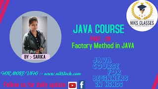 JAVA COURSE (PART-28) FACTORY METHOD IN JAVA | JAVA COURSE FOR BEGINNERS IN HINDI  #java #javacourse