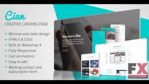 Preview Cian - Responsive Landing Page Template TForest