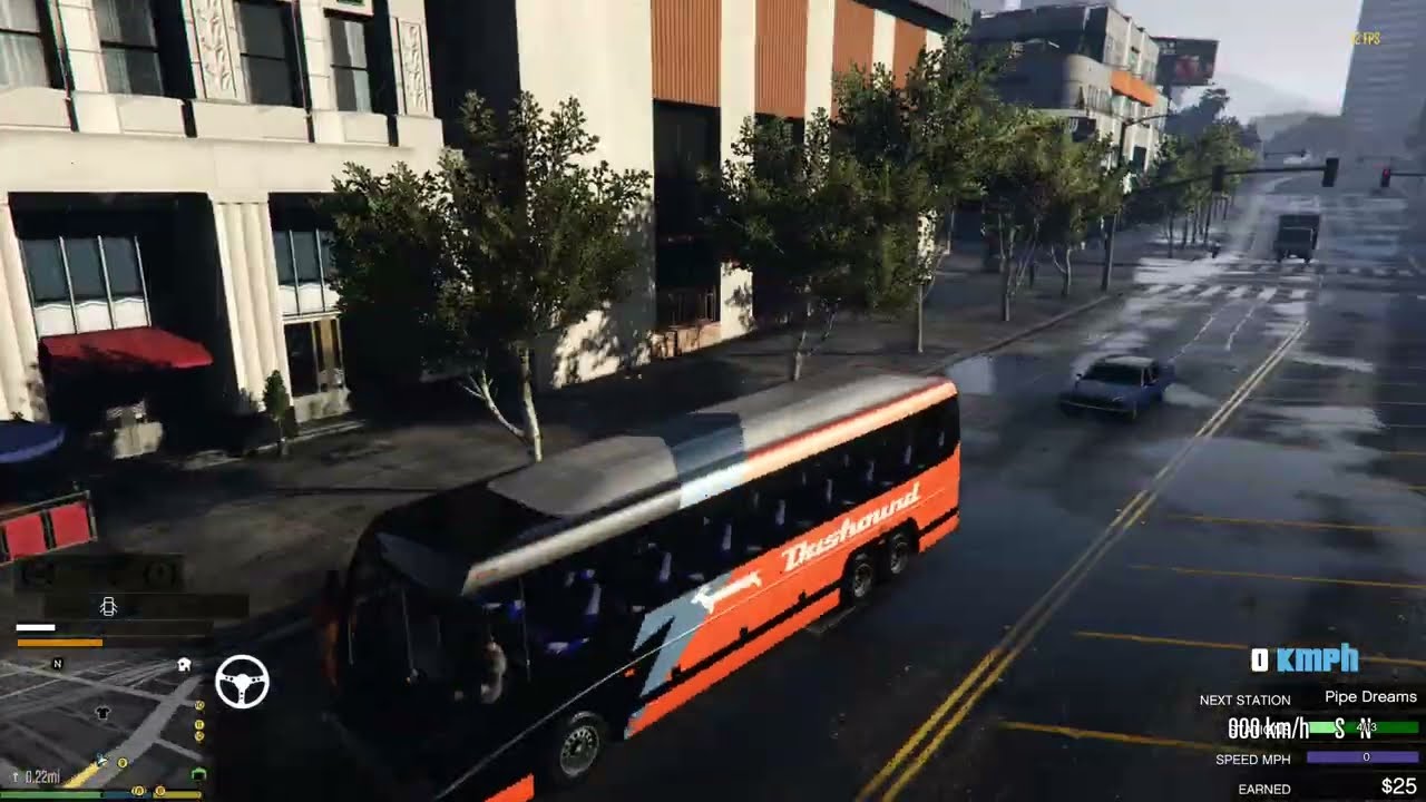 GTA V ASMR Bus Driver roleplay | FPP PoV | Realistic steering and Manual Transmission Mod