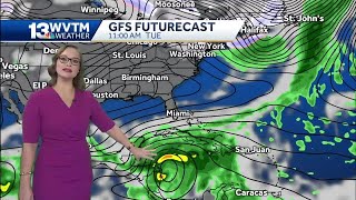 Freezing air behind cold front and tropics are still active