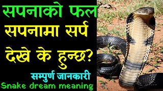 सपनामा सर्प देखे के हुन्छ ? || सपनाको फल | dream about snakes / sapana ko fal | dream interpretation