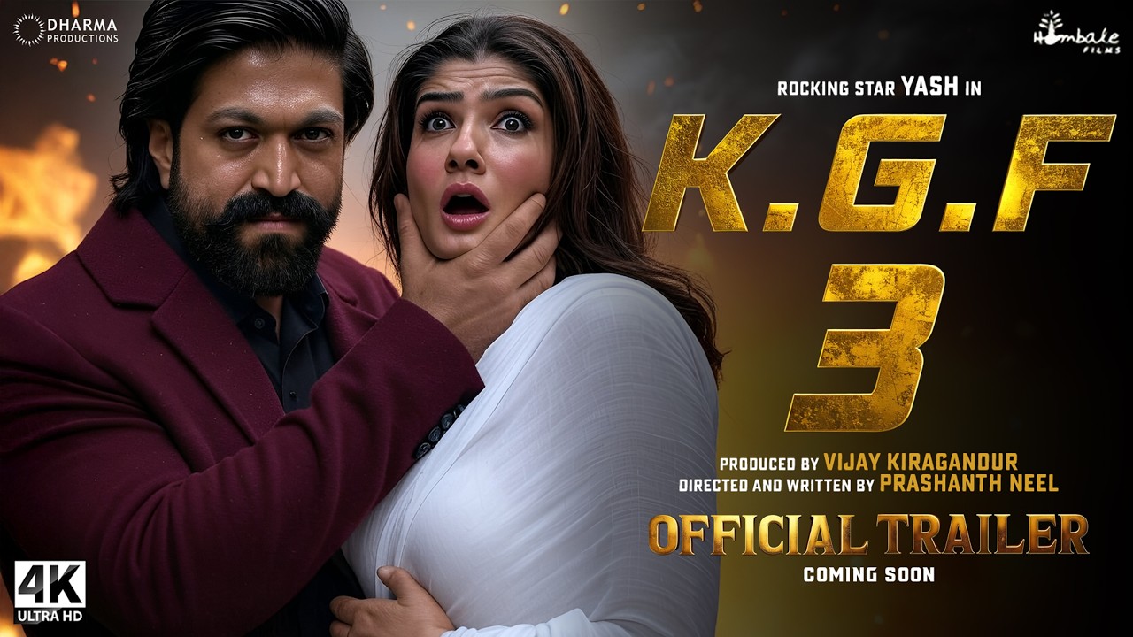 ⁣K.G.F: Chapter 3 - Hindi Trailer | Yash | Prabhas | Raveena Tandon | Prashanth Neel | In 2025