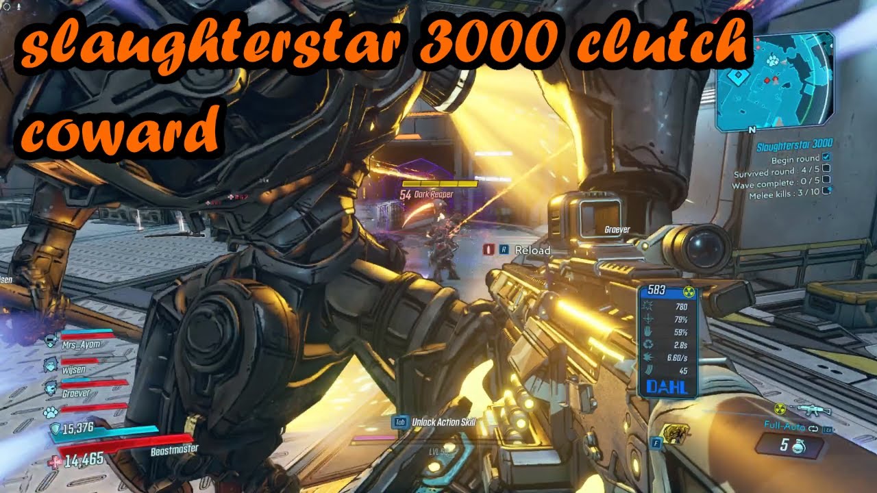 slaughterstar 3000 clutch coward - borderlands 3 4 player coop highlights