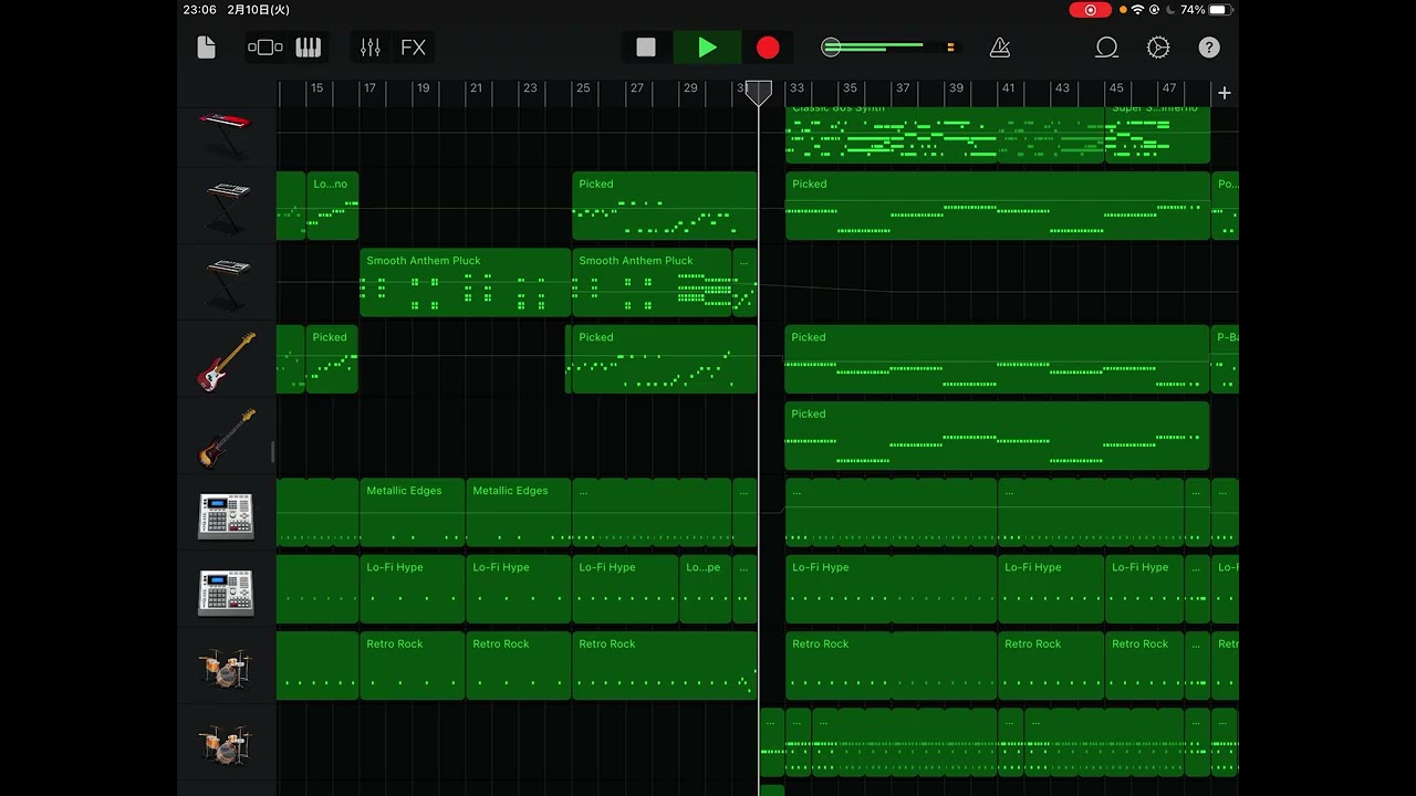 ミラレルミラー/namitapeをガレージバンドで再現してみた