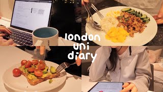 london uni diary | exams, lots of cooking, new study space