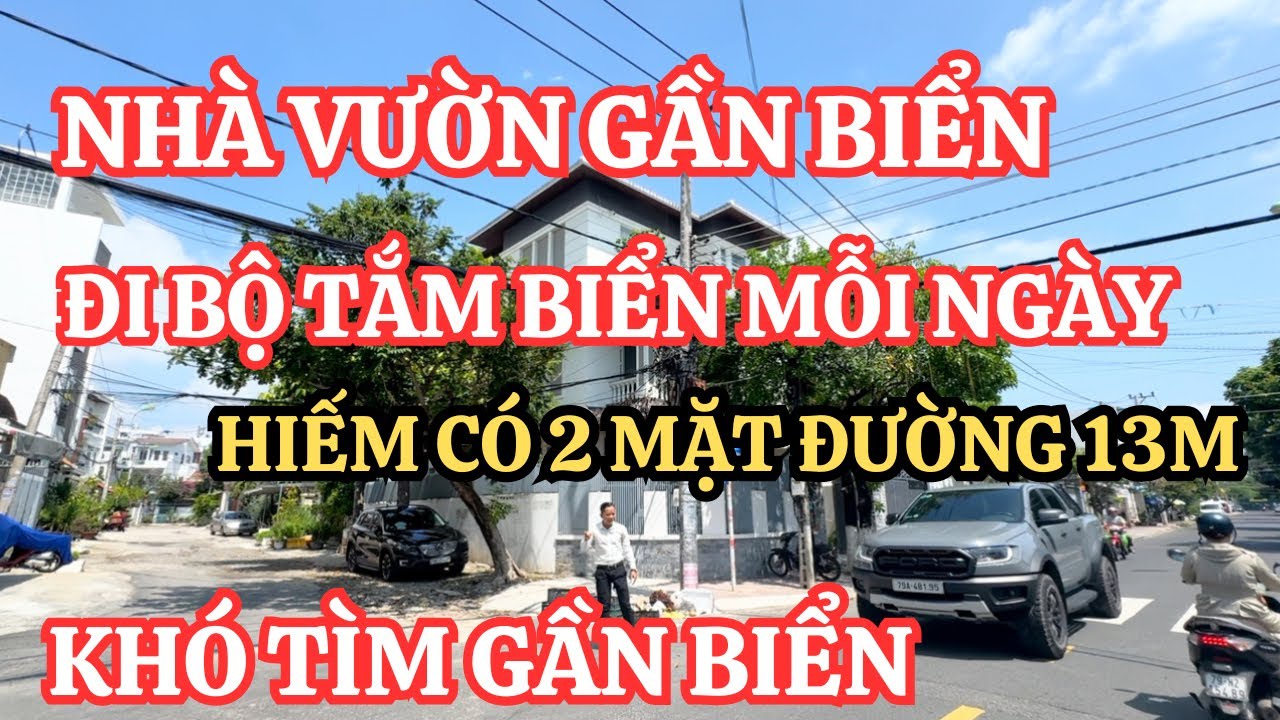 Đi bộ tắm biển Nha Trang mỗi ngày với ngôi Nhà vườn THIẾT KẾ ĐẸP góc 2 mặt đường lớn | Nhà nha trang