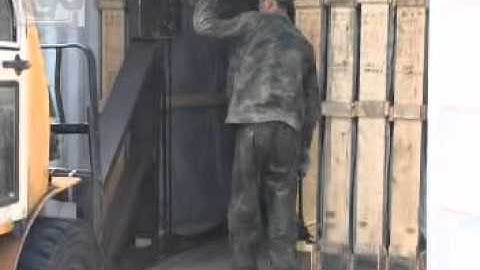 Glass container unloading Video --- Shenzhen Sun Global Glass