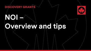 NOI – Overview and Tips | NSERC DG (effacer)