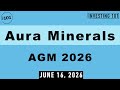 Aura Minerals AGM 2026 | Investors Vote On Brazil Upstream Production and Mine Extension Plans