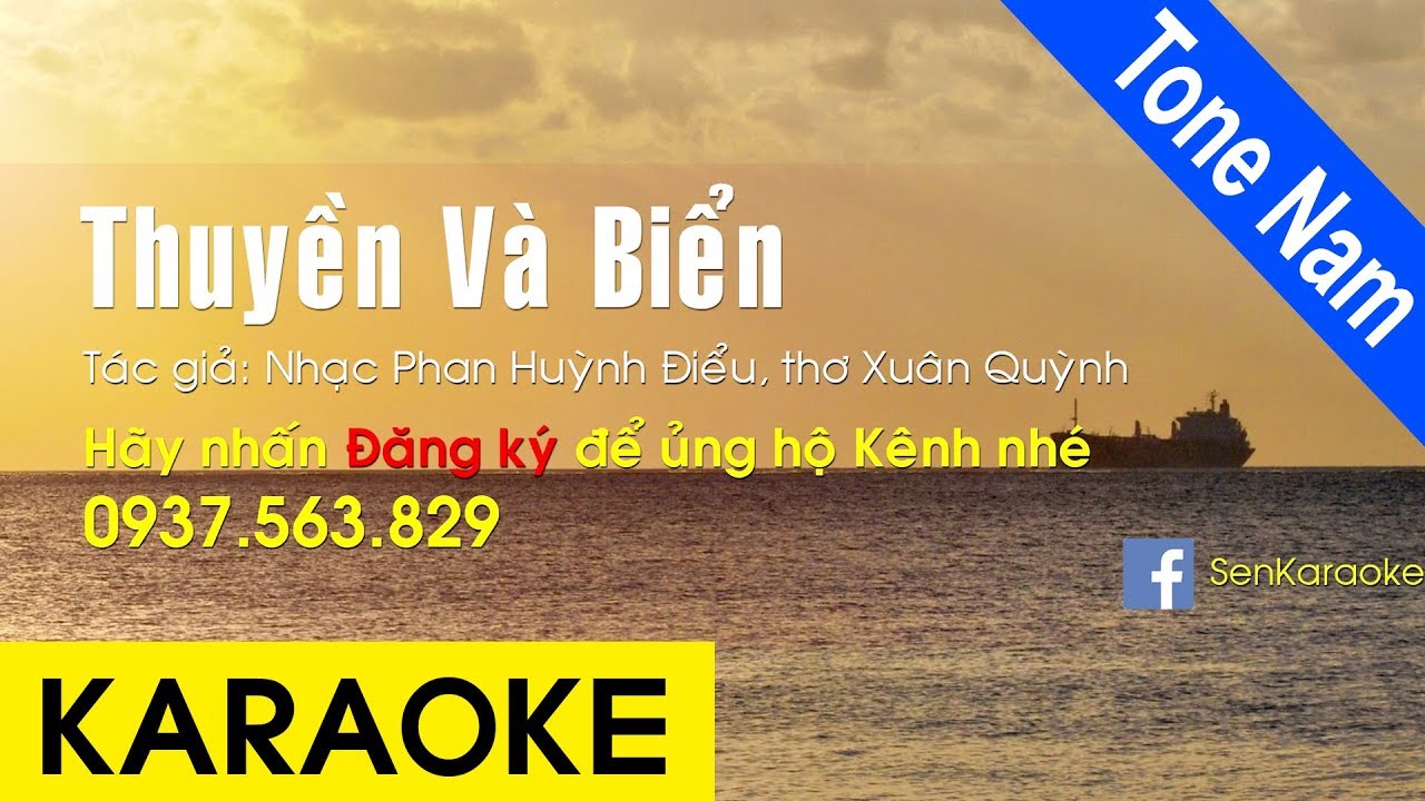Thuyền Và Biển Karaoke Beat Chuẩn (Tone Nam)