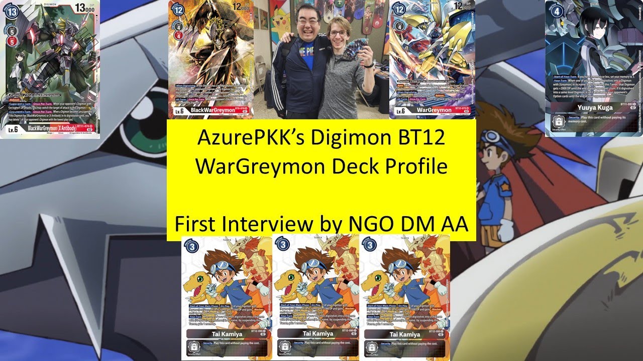 Digimon TCG | AzurePKK's WarGreymon Deck Profile TOP 4 Store Champ (2nd Place) | Set 12 Format