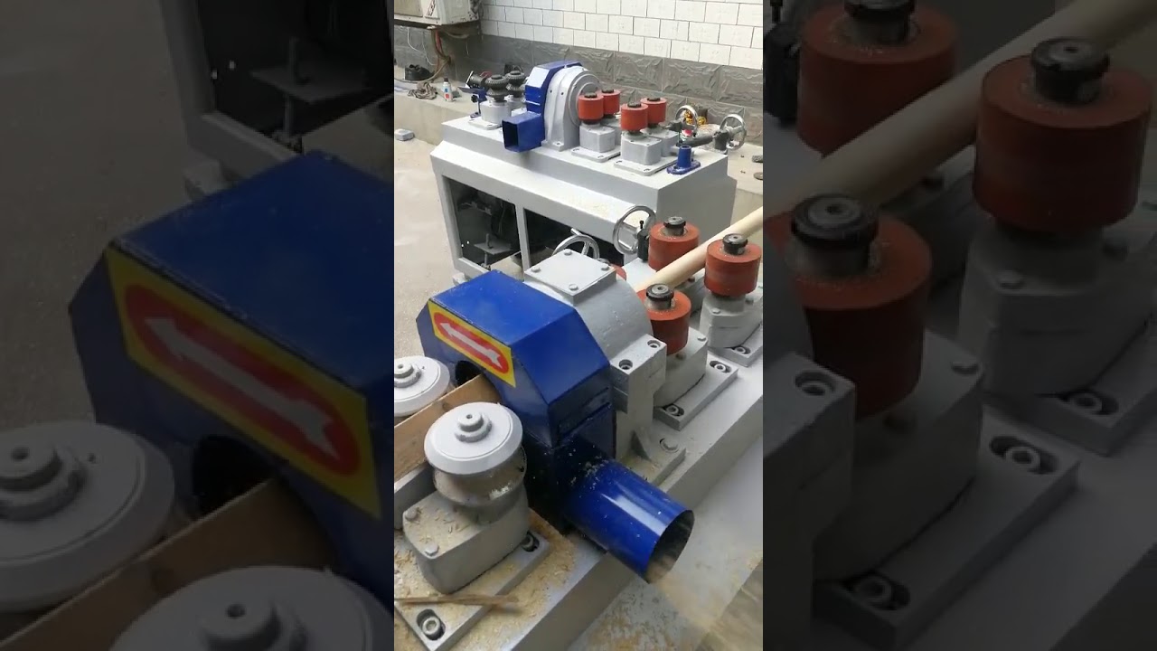 New frequency conversion speed wood round bar sanding machine ,double inlet and double tapping