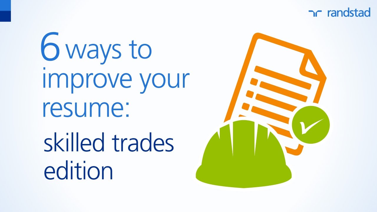 6 ways to improve your resume skilled trades edition youtube improve your resume