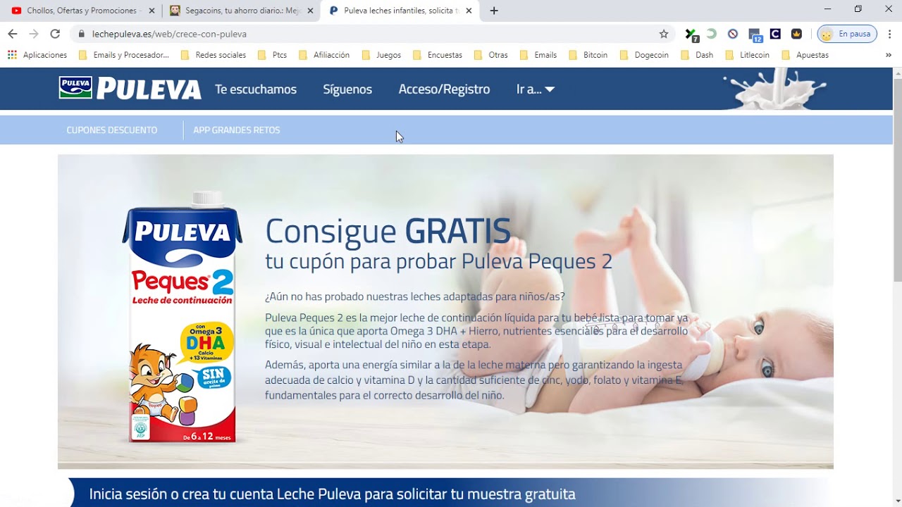 🎁 [Prueba gratis Puleva Peques 2] Leche gratis Puleva