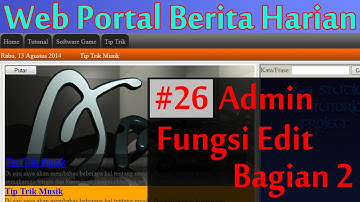 Membuat Web Portal Berita Harian, 26, Admin, Fungsi Edit pada Menu Kategori Bagian 2