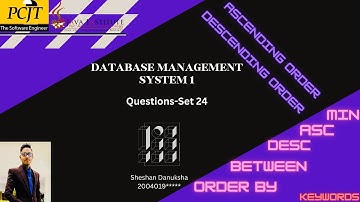 DBMS | Question Set 24 | Java Institute | Sheshan Danuksha