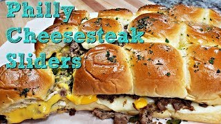 Super Cheesy Philly Cheesesteak Sliders | Easy Philly Cheesesteak Sliders | Simply Mama Cooks