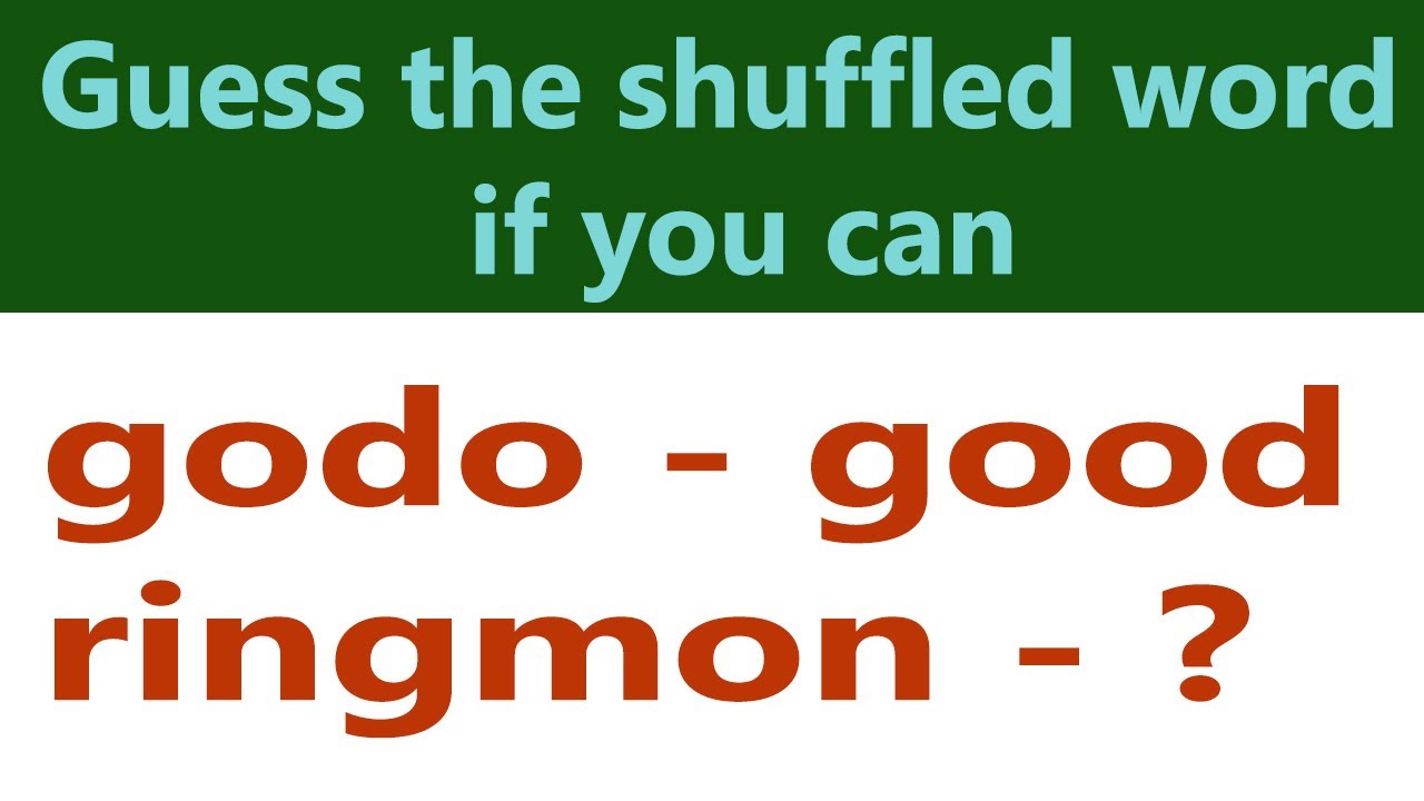 ringmon - Guess the shuffled word if you can