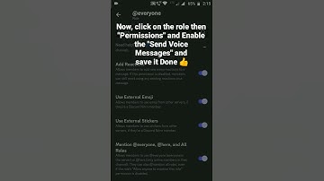 How to Enable Send Voice Messages permission in a role in Discord Mobile #roduz #discord #permission