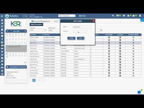How Wallet Transactions are captured using School Management System