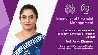 Lec 28: Balance Sheet Translation & Managing Translation Exposure