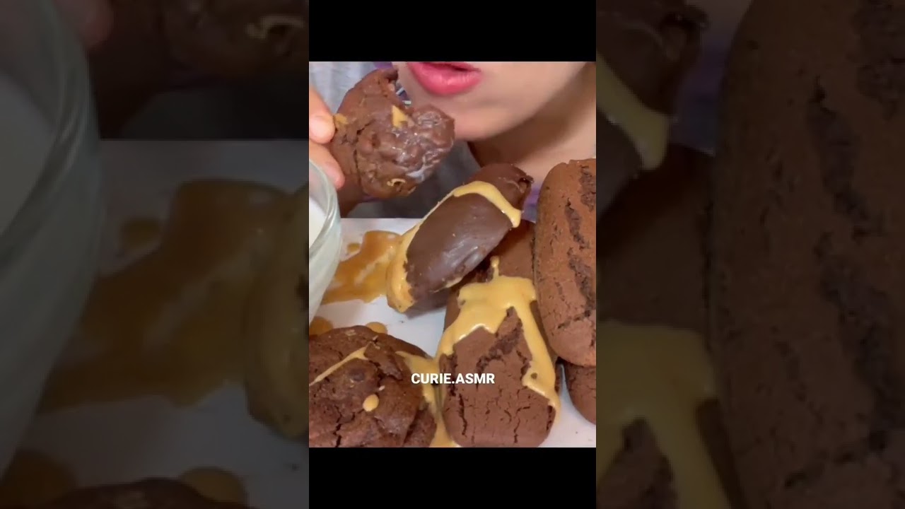Chocolate Dipped Shortbread Cookies, Reese's, Biscotti #shorts #asmr 쇼트브레드 쿠키 먹방