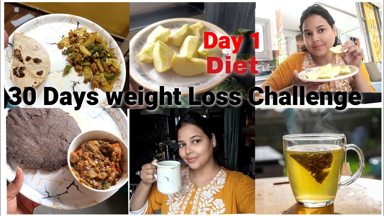 30 Days Weight Lose challenge ll Day 1 Diet ll 62 Kg To 52 Kg 