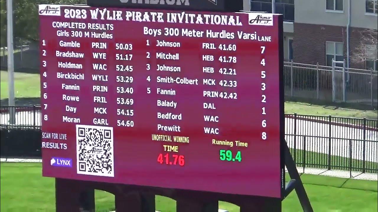 2023 Wylie Pirate Invitational Varsity Boys 300H YouTube
