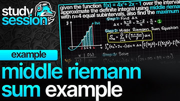 Middle Riemann Sum Example | Numerical Analysis